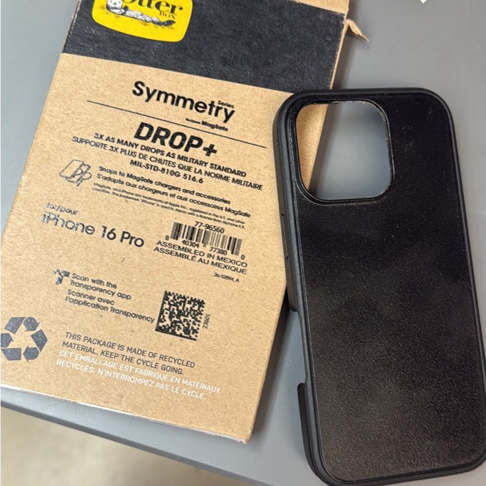 OtterBox Symmetry Series Black Case for iPhone 16 Pro
